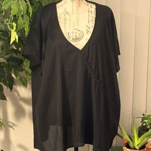 NWT ModCloth PLUS size 3X Black dress shirt